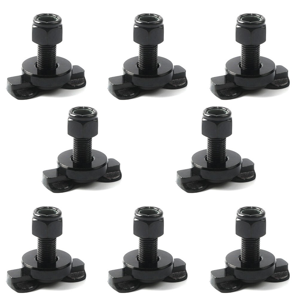 Pack of 8 L-Track Double Lug Threaded Stud Nut Fitting Tie Down