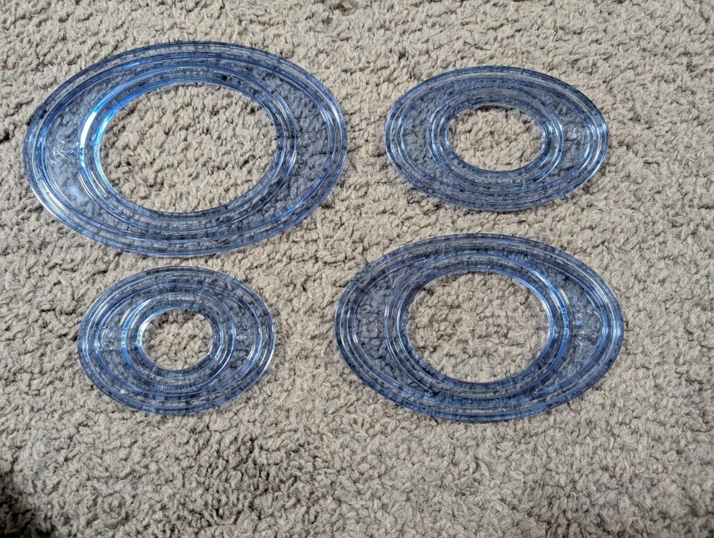 Creative Memories Custom Cutting System 4 Oval Pattern Template Set Scrapbooking