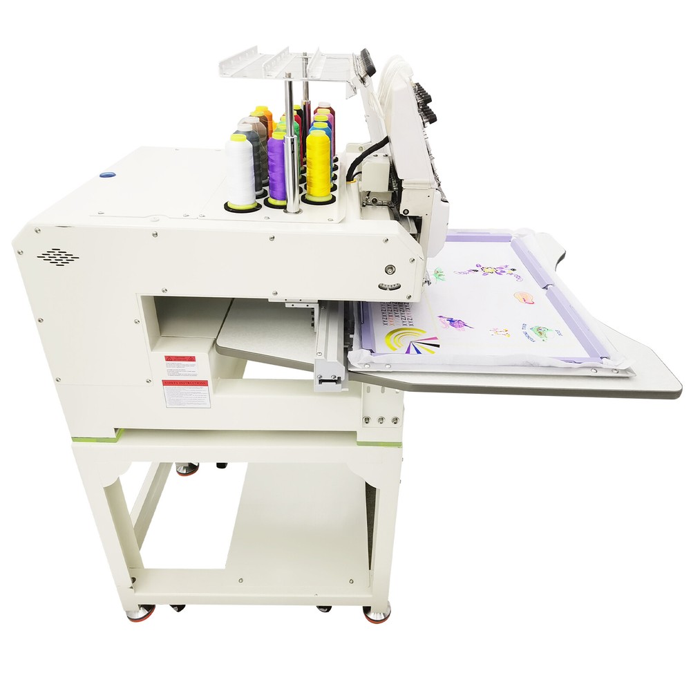 Single Head 15 Needle Embroidery Machine High Speed Automatic Stitchwork Pattern