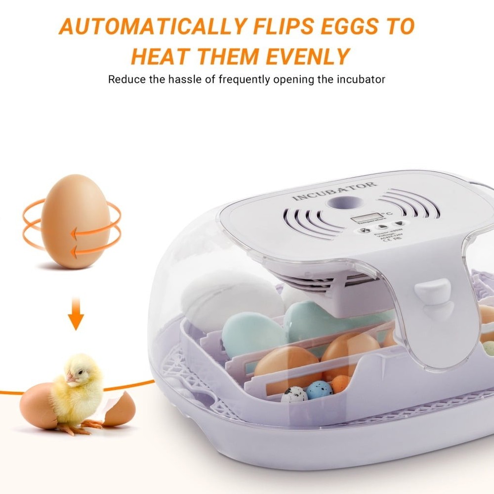 16 Egg Incubator - Automatic Egg Turner Temperature Control Built-in Candler