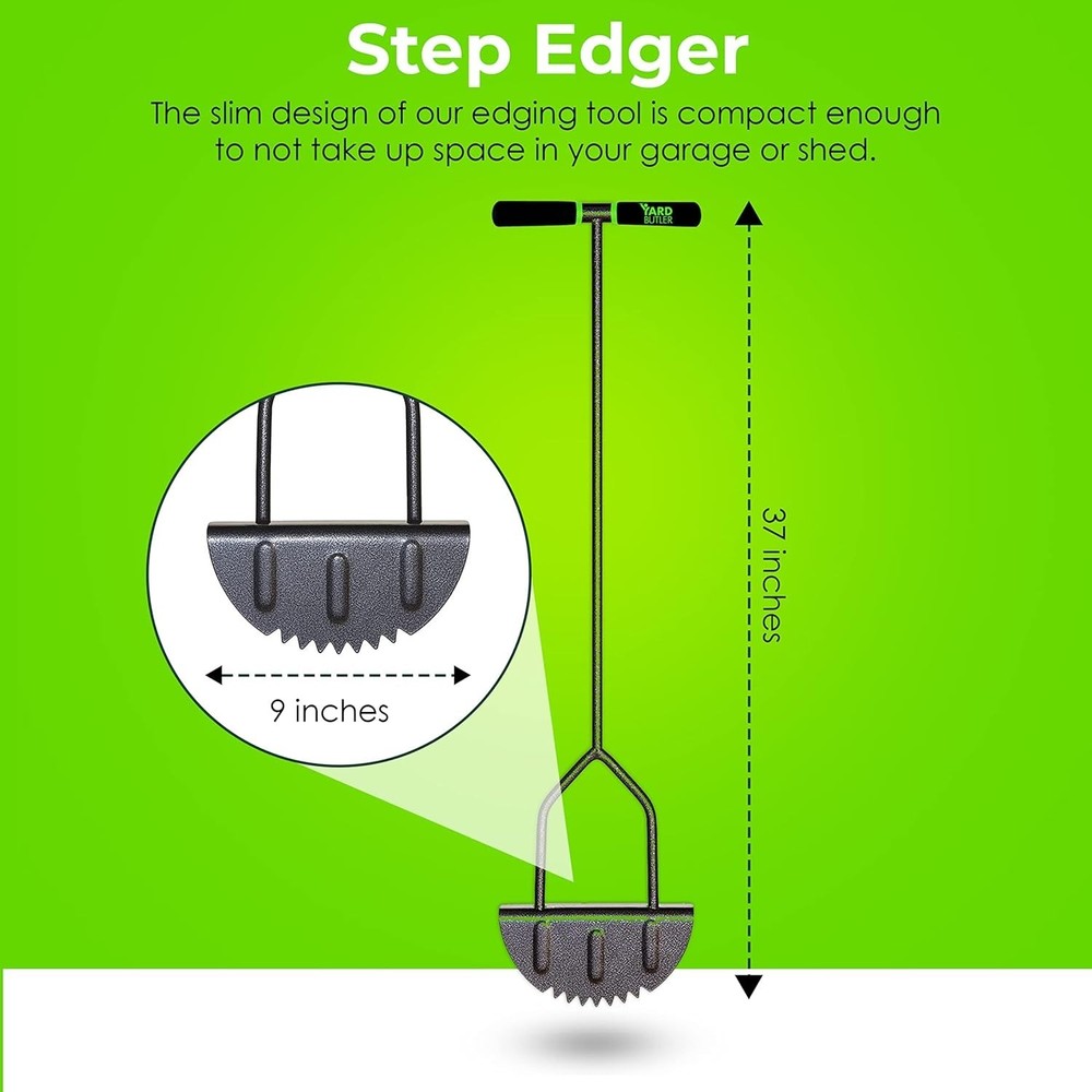 Compact Ergonomic Lawn Edger with Cushioned Handle - Effortless Grass Cutting