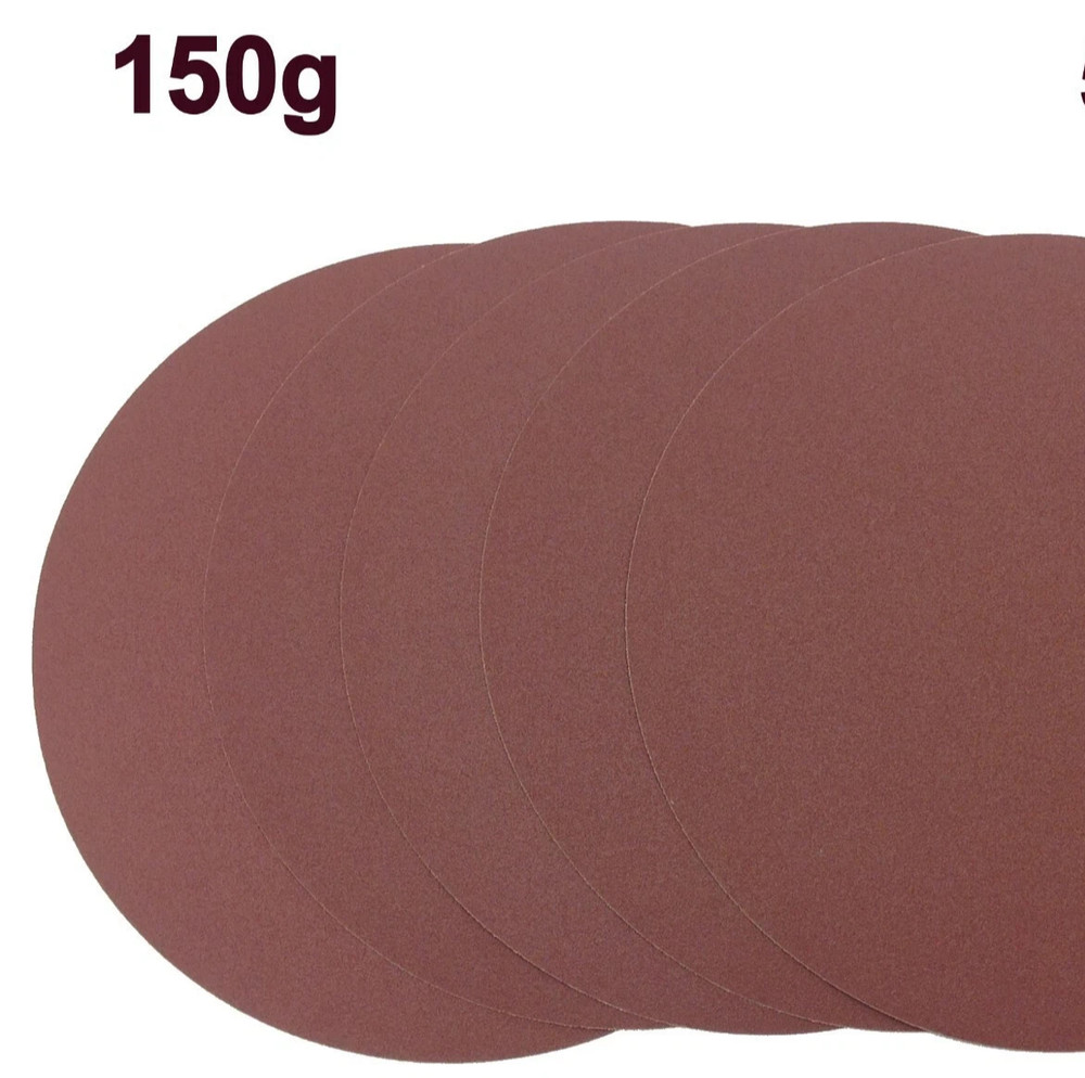 12 INCH  SANDING DISC, 150 GRIT, 5 PACK, PEEL & STICK