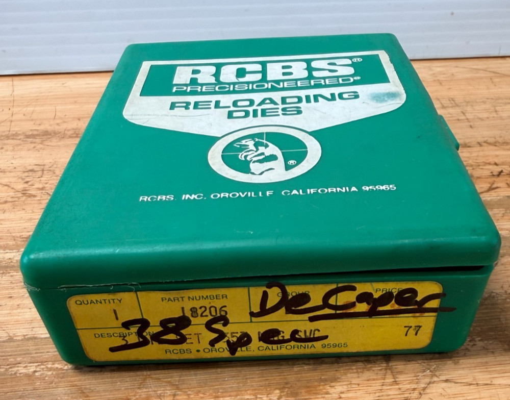 RCBS 38 Special Reloading Die Set Steel