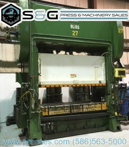200 TON BLISS SC2-200-96-48 STRAIGHT SIDE PRESS
