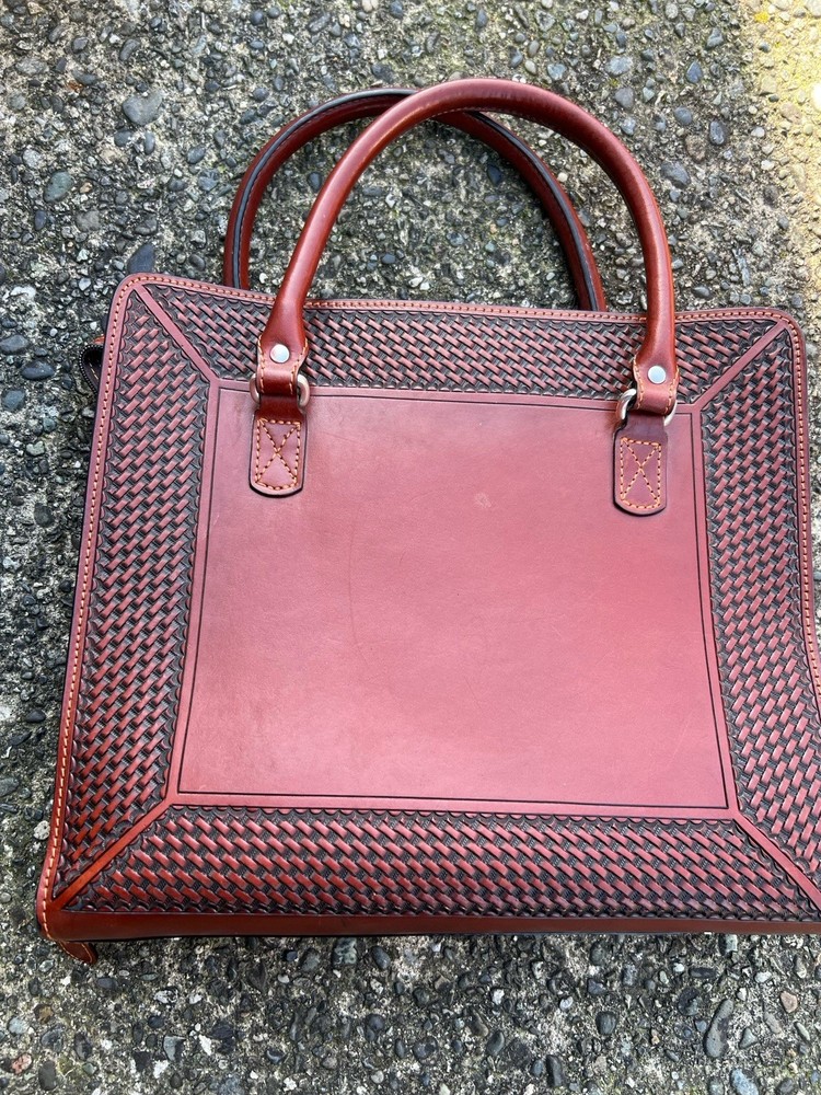 Large tooled leather western portfolio
