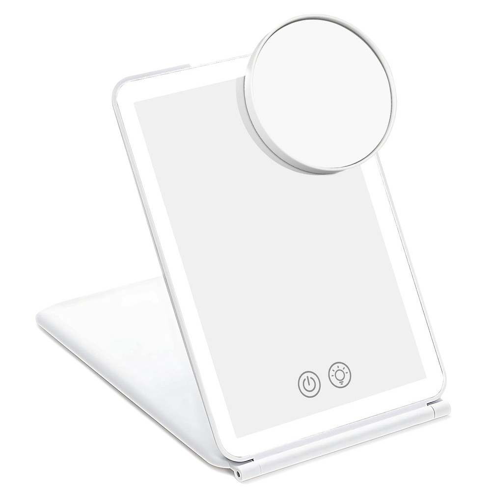 Vanity Mirror with Lights, Dimmable Touch Screen Makeup Mirror with 3 Color L...