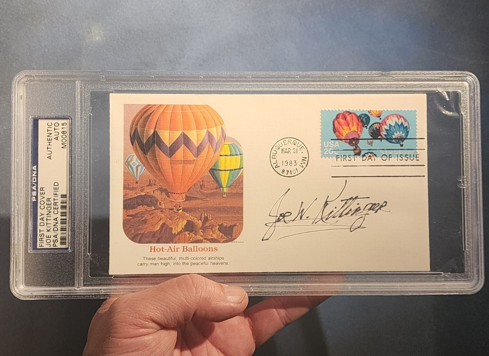 Colonel Joe Kittinger NASA AIR FORCE Signed FDC Envelope PSA AUTHENTIC LOA