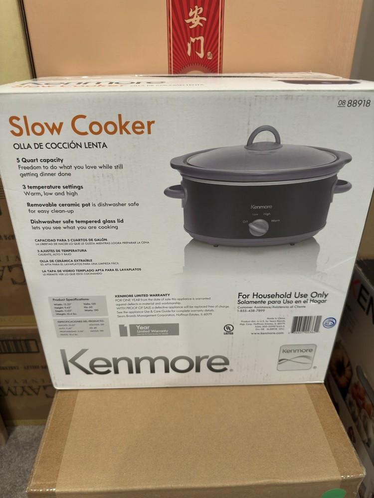 Kenmore slow cooker 5 Quart 88918