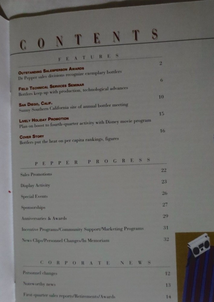 DR PEPPER CLOCK DIAL SUMMER 1996 MAGAZINE