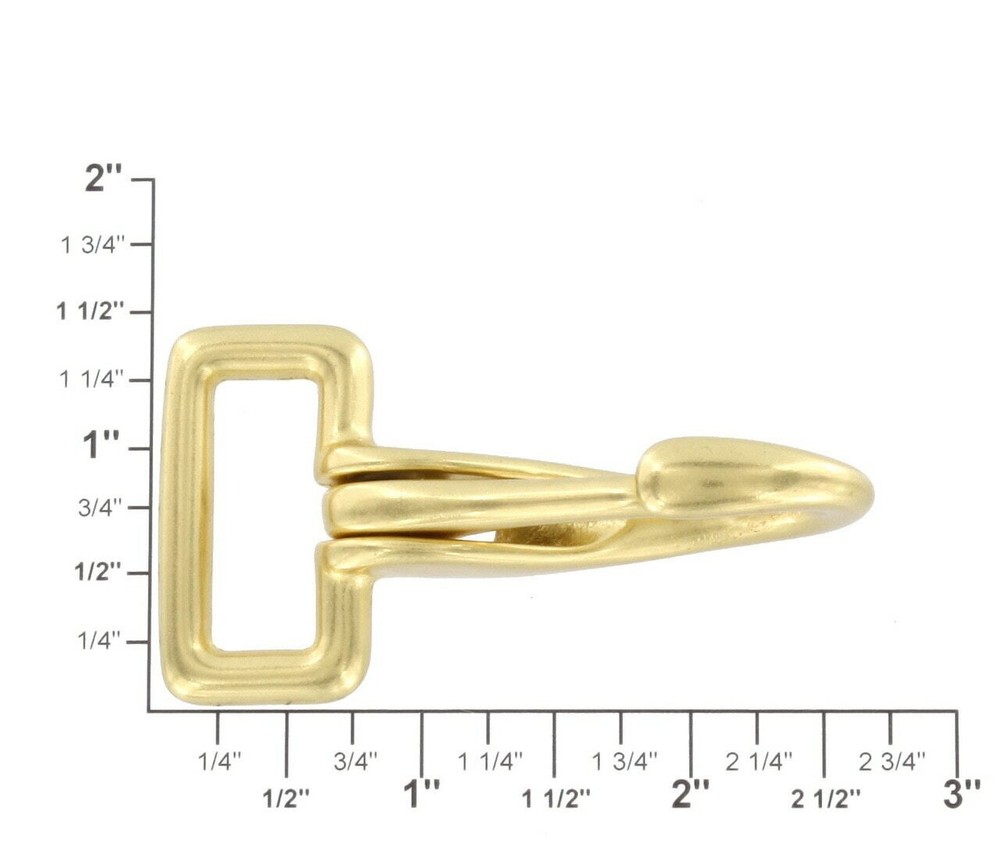Halter Spring Snap 1" (2.5 cm) Solid Brass Snaps (Set of Two)