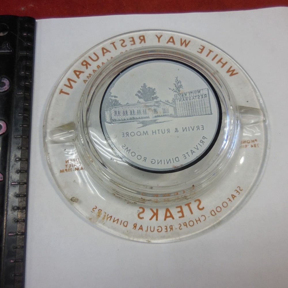 VINTAGE WHITE WAY RESTAURANT & STEAK PIT JASPER,ALA ASHTRAY