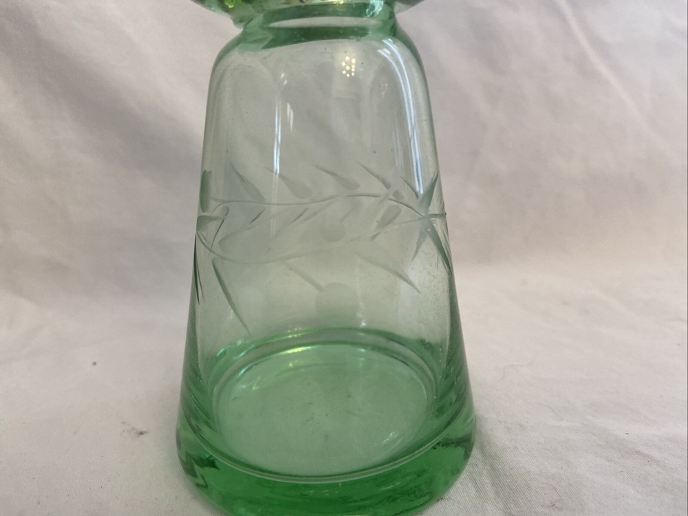 Vintage Green Perfume Jar Decanter