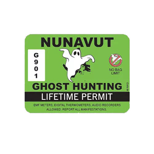 Nunavut Ghost Hunting Permit Sticker