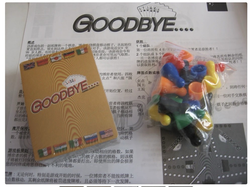 GOODBYE….. AN INTERNATIONAL CARD GAME 2006 SEALED