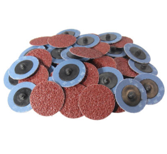 50PC 2" 24grit Roll Lock Aluminum Oxide Quick Change Sanding Disc