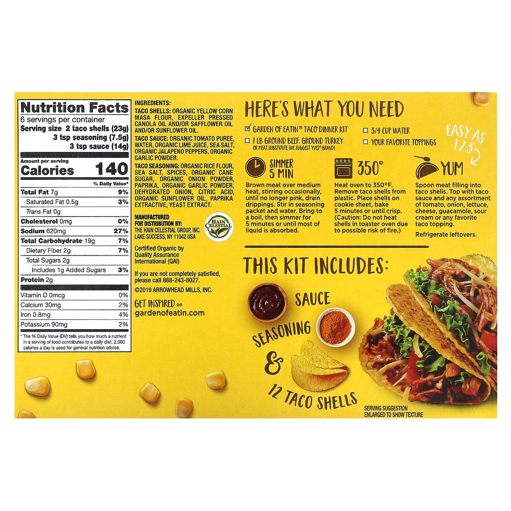 Yellow Corn Taco Kit, 9.4 oz (267 g)