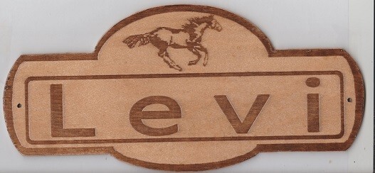 Oak Personalized Name Plates for Horse Stall