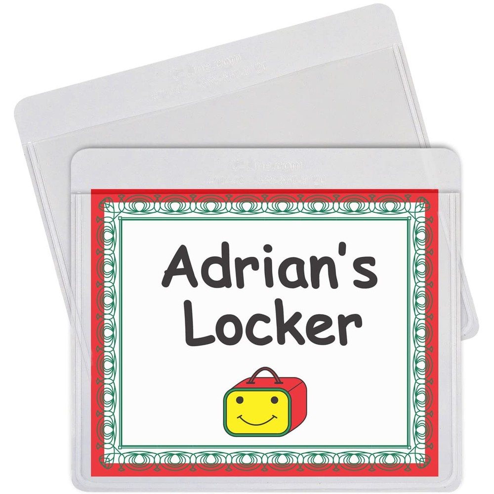Clear Label Self Adhesive Poly Pockets 25 Pack Customizable Inserts 3.5x2.5