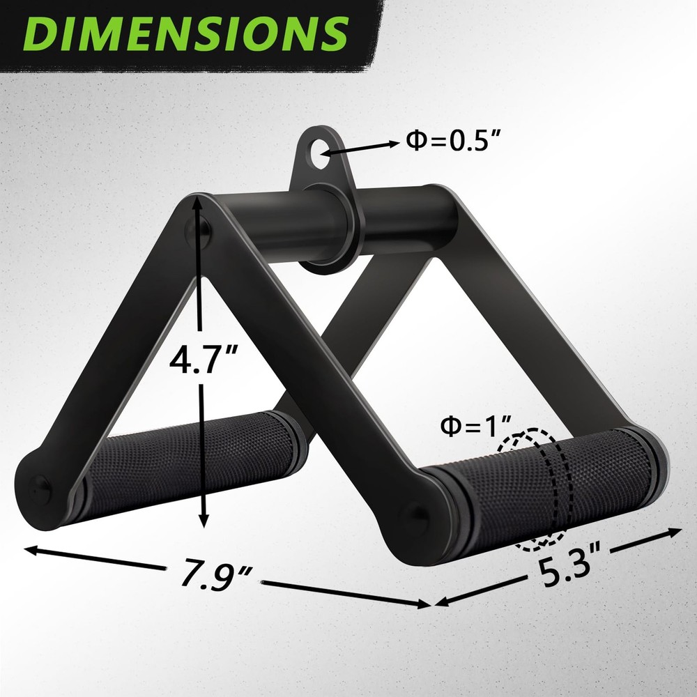 Howffite Double D Row Handle Cable Attachment V Bar Black D