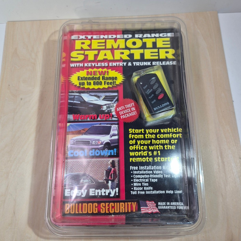 Bulldog Security Extended Range Remote Starter Keyless Entry Trunk Release