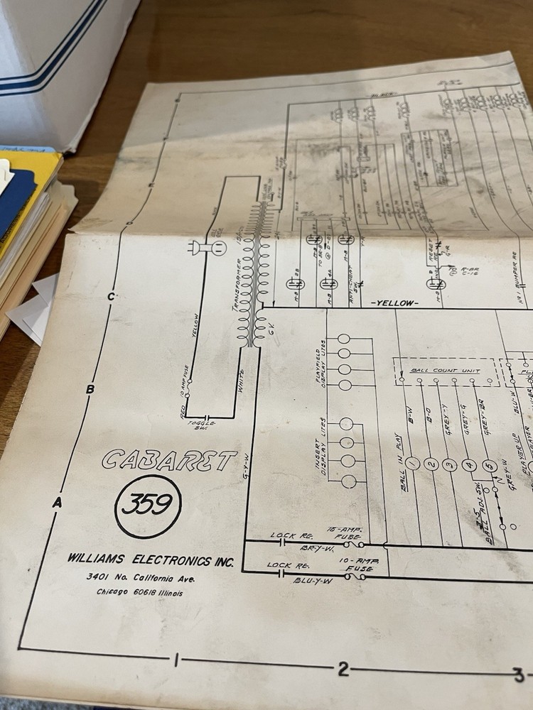 Cabaret Pinball Schematic