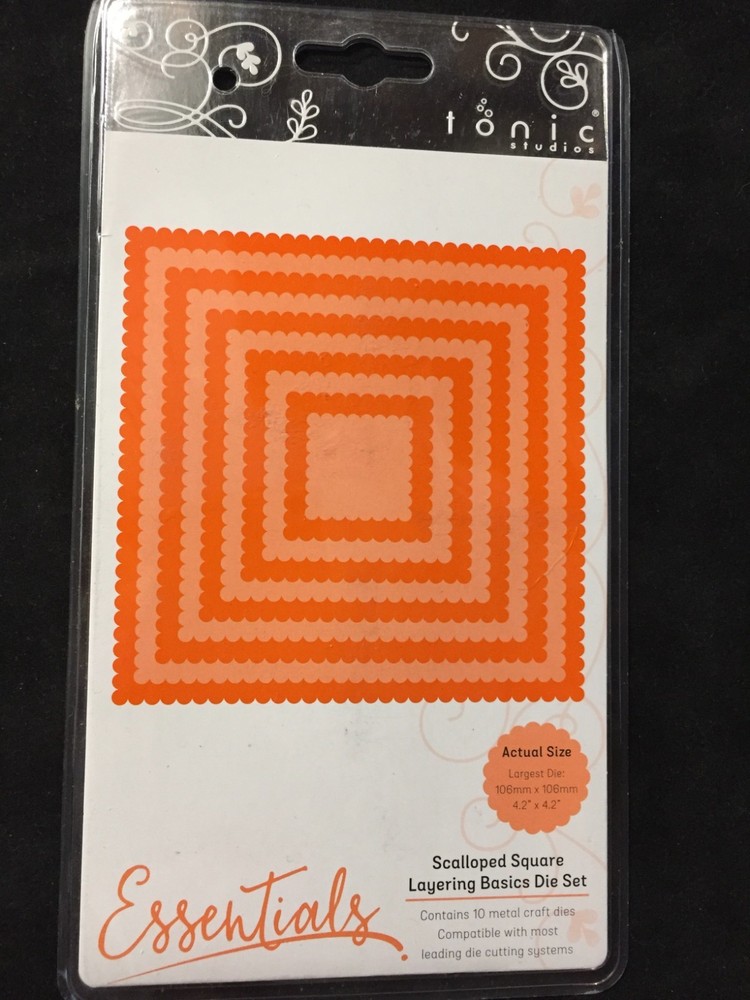 Stampin' Up! Tonic Studios "Essentials" SCALLOPED SQUARE LAYERING SET ***NEW***