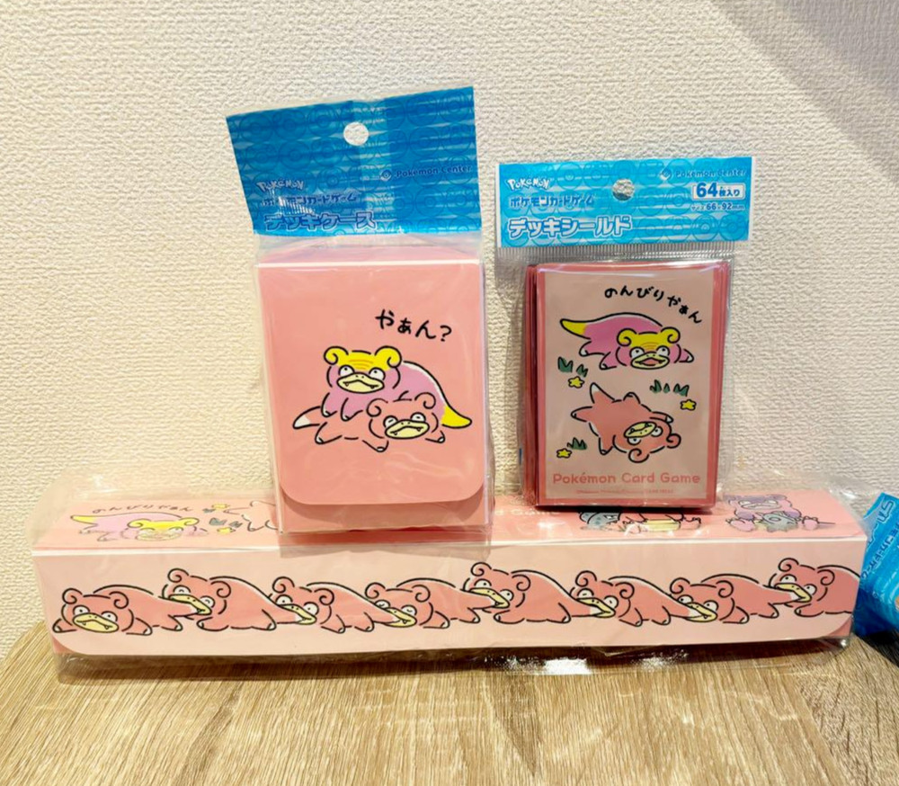 Pokemon Slowpoke Deck Shield Sleeve & Deck Case & Playmat Case Set Japan
