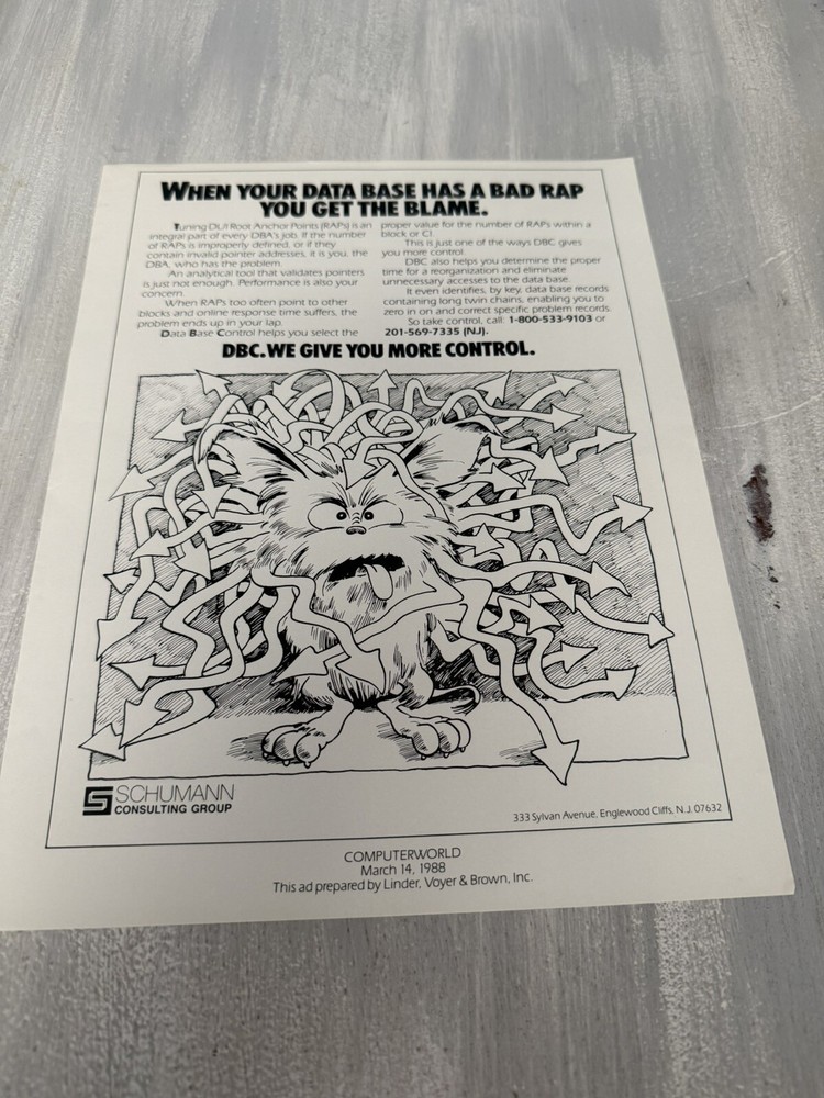 COMPUTERWORLD Advertisement Ad Linder, Voyer & Brown 1988
