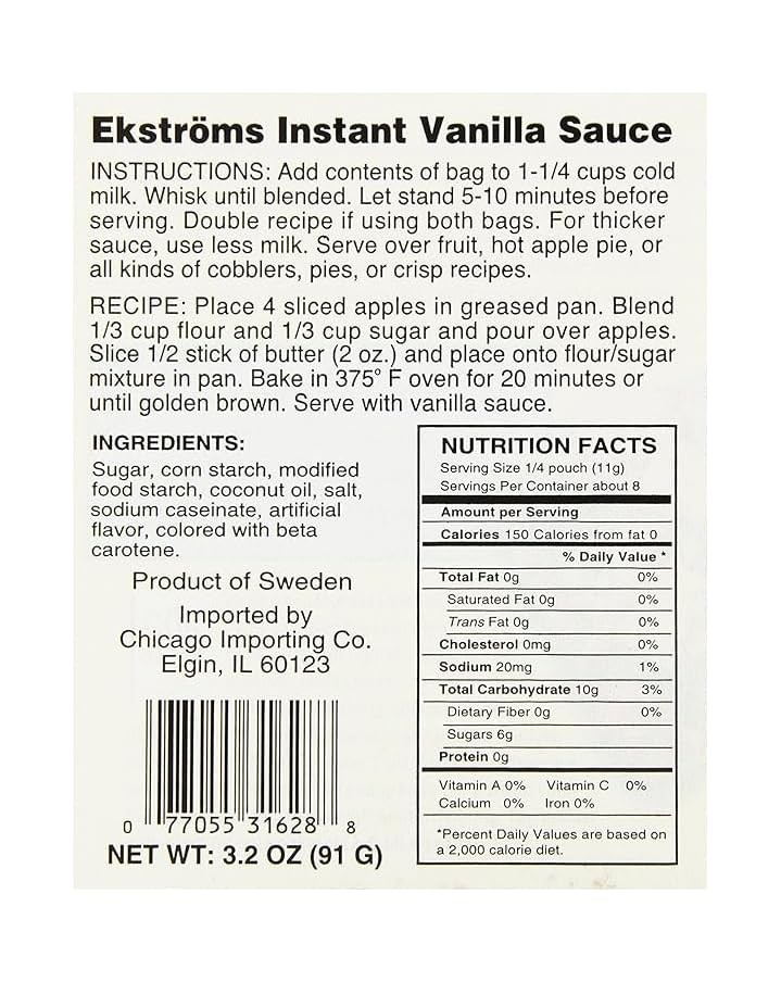 Ekstroms Vanilla Sauce - Marsan 6-Pack