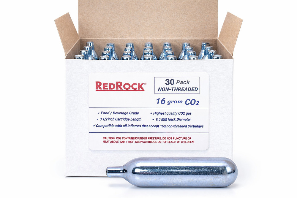 Case of 30 | 16g Unthreaded CO₂ Cartridges – 3/8" Food-Grade for Beer Chargers