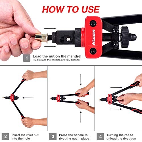 14-Inch Professional Hand Rivet Nut Tool Setter Kit