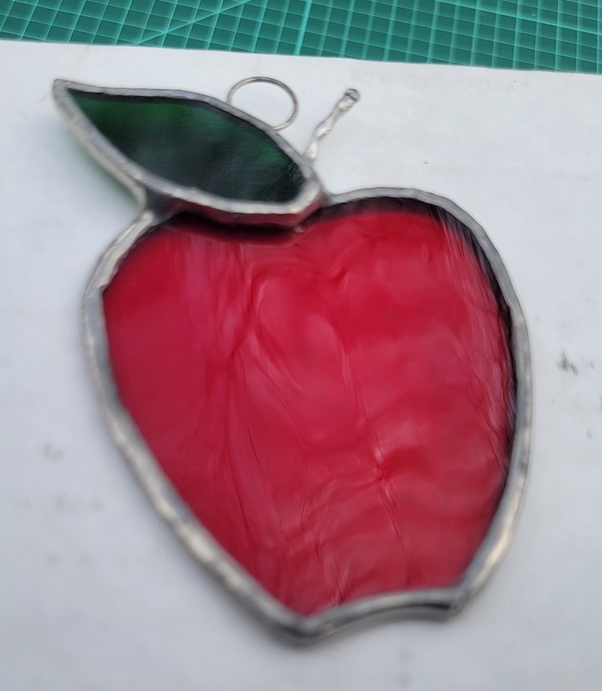 Vintage Switchables Stained Glass Nightlight Cover Apple