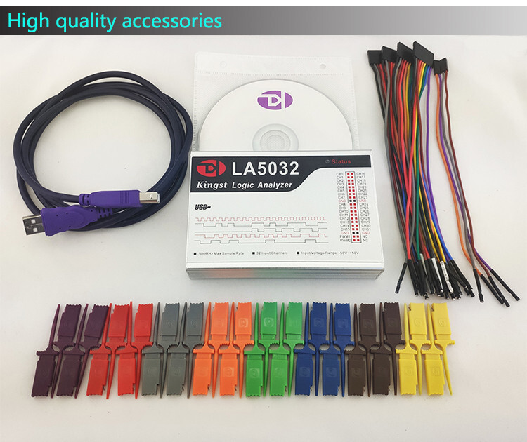 Kingst LA5032 USB Logic Analyzer 500M Max Sample Rate 32 Channels ARM FPGA Debug