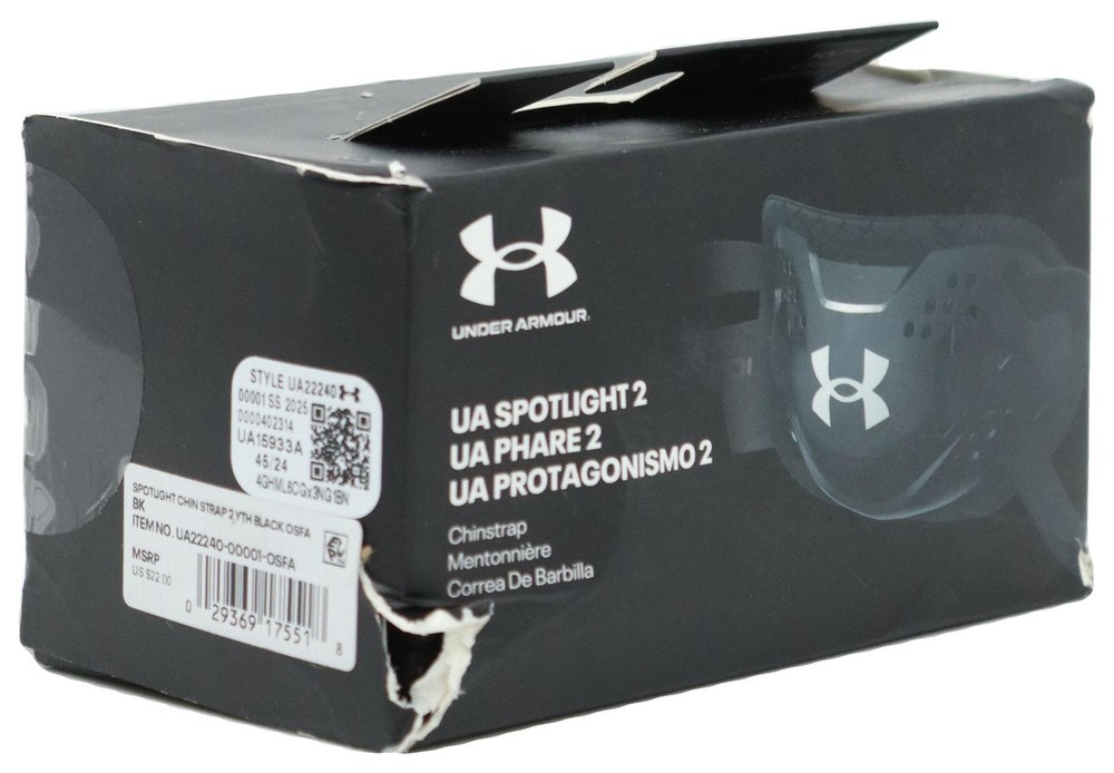 Under Armour Spotlight Chin Strap YTH Black OSFA