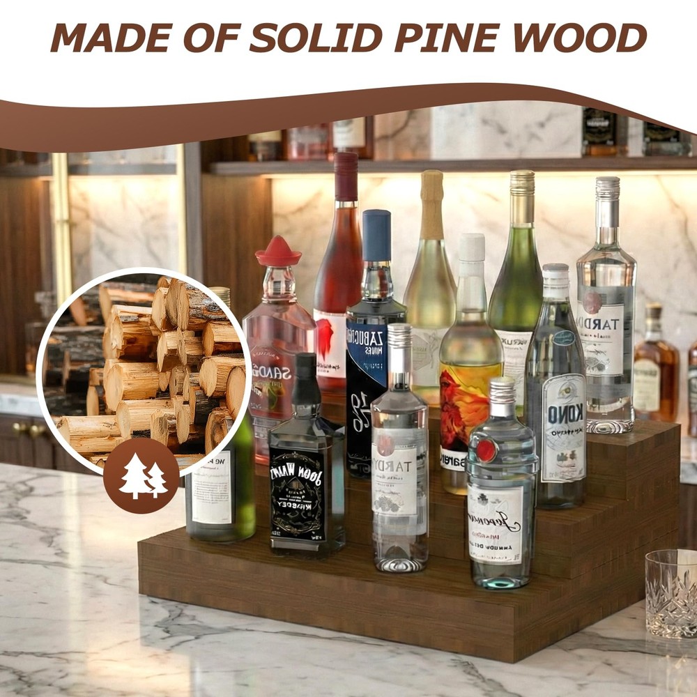 Modular Liquor Bottle Stand for Home Bar – Stackable Adjustable Liquor Bottle...