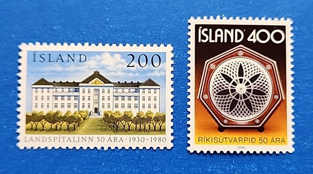 Iceland Stamps, Scott 537-538 Complete Sets MNH