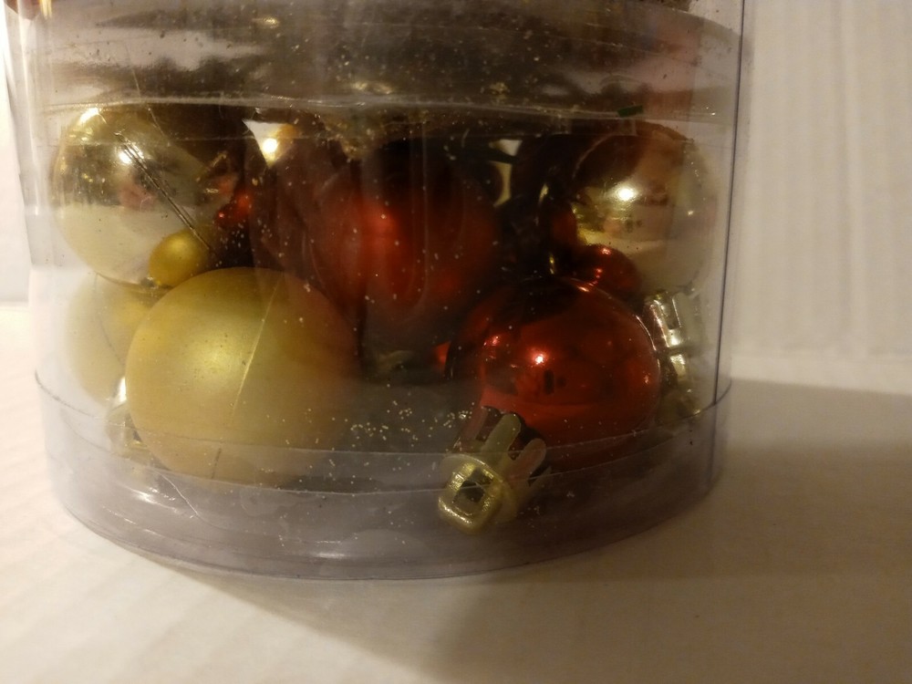 20" Artificial Tabletop Mini Christmas Tree With Ornaments