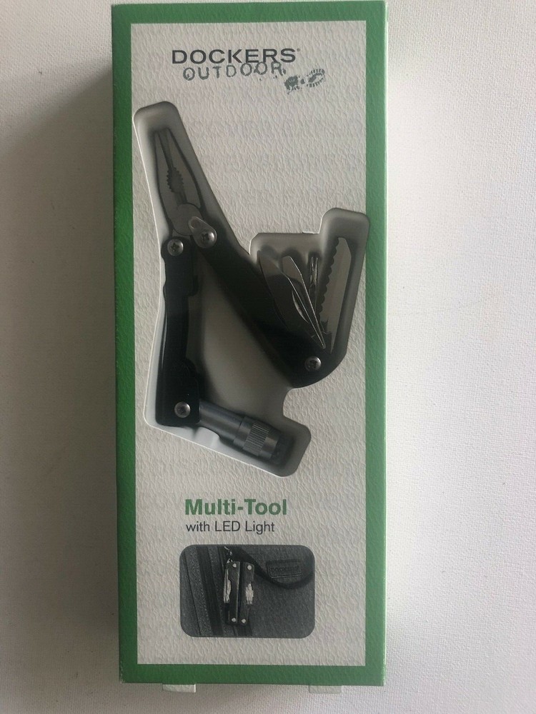 ! Dockers Outdoor Multi-Tool with LED Light Great Gift !