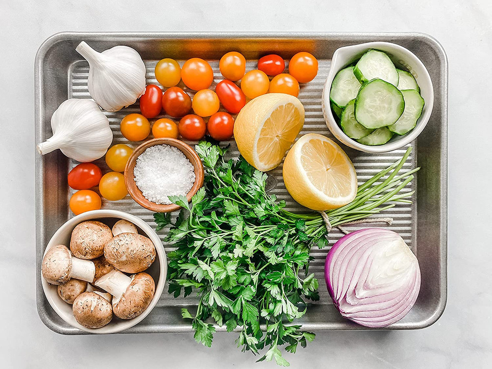 Bakeware Nonstick Quarter Sheet Pan, Baking Sheet Aluminized Steel