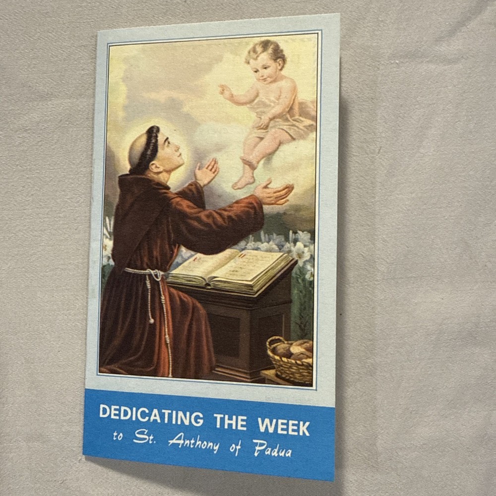 Vintage Saint Anthony Card & Booklet See Scans