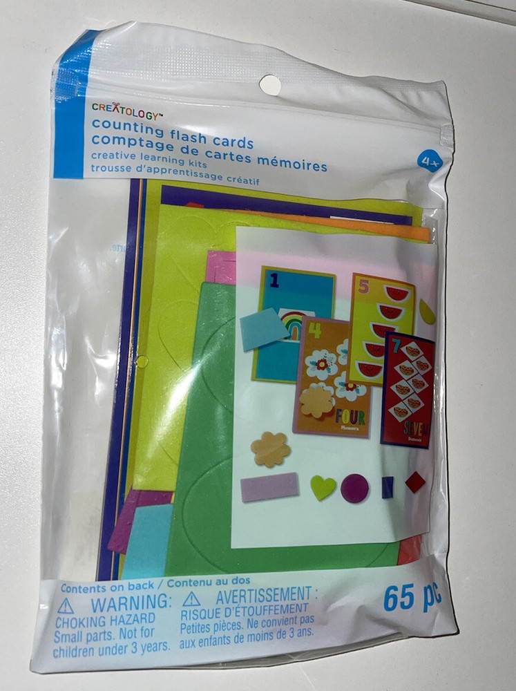 Creatology Felt Play Counting Flash Cards 49 Pc Creative Learning Activity Kit
