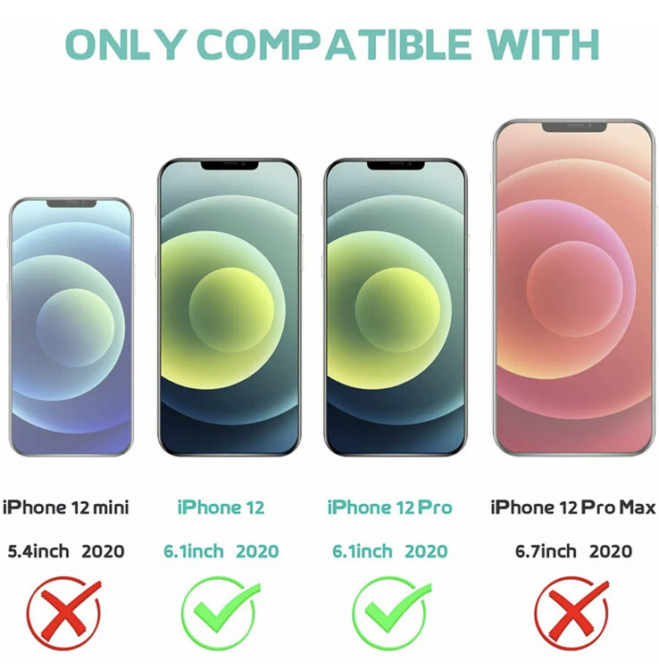 (3 PACK) Screen Protector Compatible iPhone 12/12 Pro 6.1inch Full Coverage