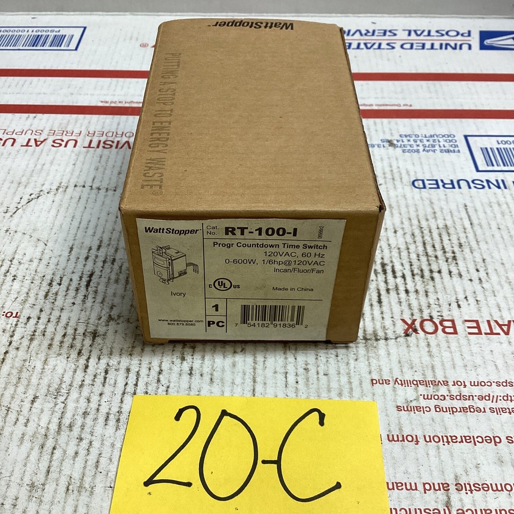 WattStopper Time Switch Programmable Countdown RT100 Ivory ED4U #3075