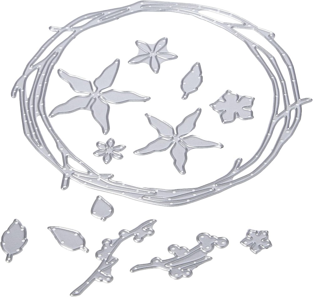 Sizzix Thinlits Pretty Wreath Cutting Dies by Pete Hughes 662575 NEW