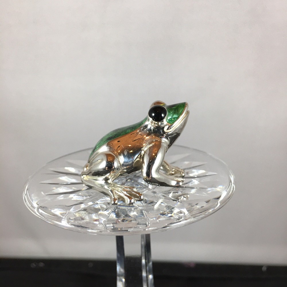 SATURNO Sterling Silver and Enamel Frog(Medium)
