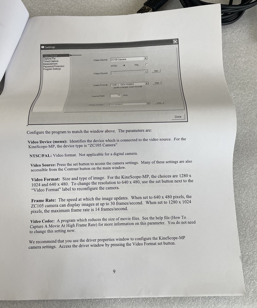 Starrett Kinescope Hand Held Video Microscope IR-VLINK Includes Software