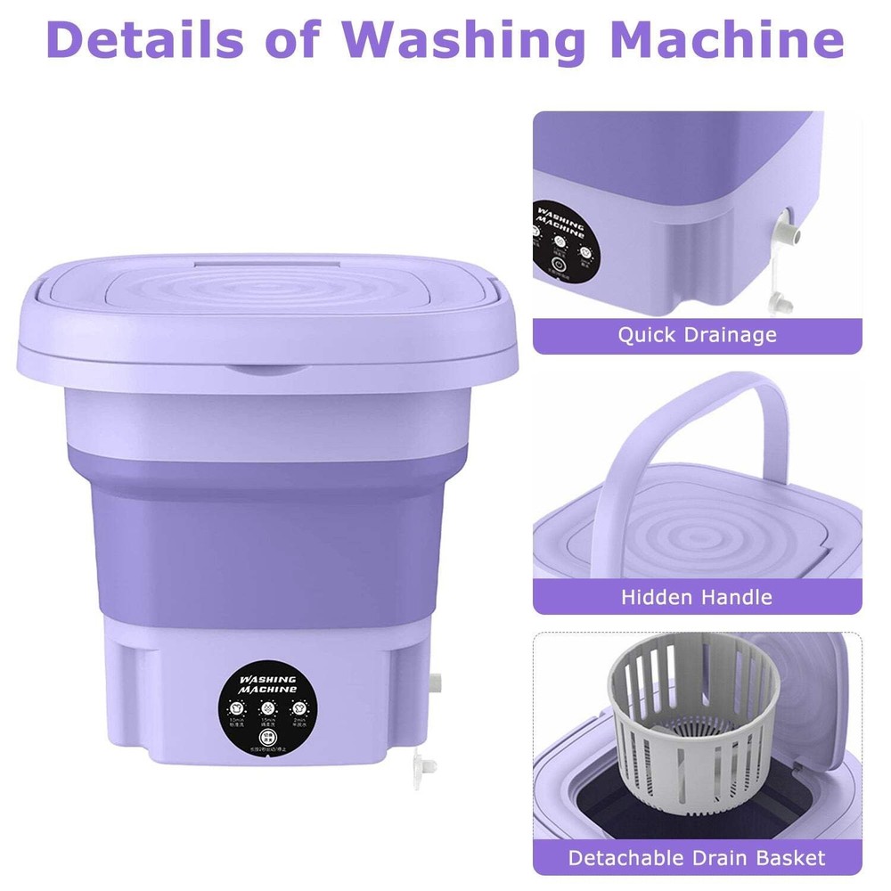 Multi-function portable laundry machine (purple)