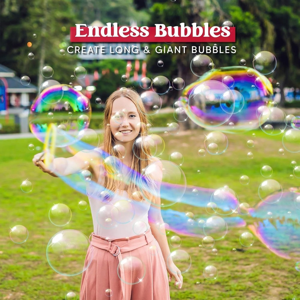 Multicolor Bubble Wands Bundle - 18 Large Wands and Bubble Solution Trays