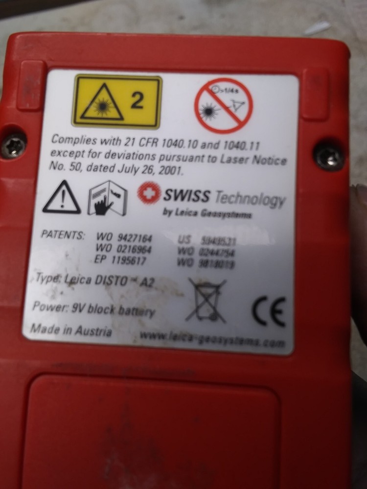 Leica Disto a2 Laser Distance Meter