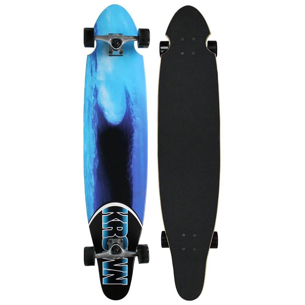 Krown Longboard Complete Kicktail Blue Wave 9" x 43"